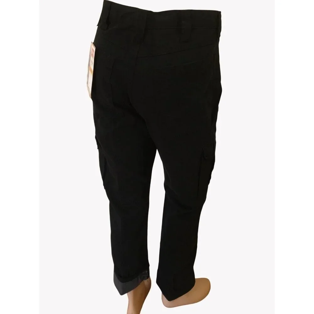 NWT Wrangler Five Star Relaxed Fit Cargo Pants Fleece Lined Black 34 x 32 - Picture 11 of 11